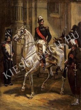 Ismeretlen festő - III. Napóleon lovon festménye