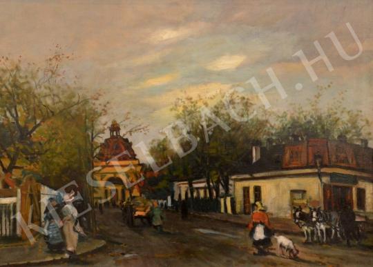  Berkes, Antal - Street Corner with Coffee Room painting