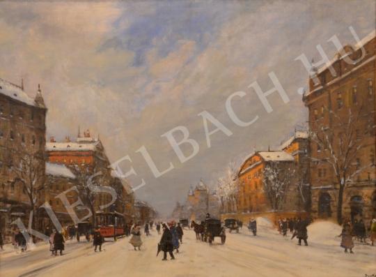  Berkes, Antal - Winter City with Bank Palace painting