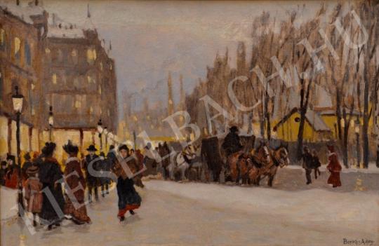 For sale  Berkes, Antal - Winter City with Crowd 's painting