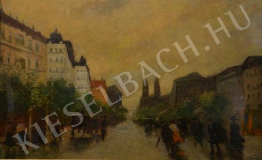 For sale  Berkes, Antal - Colourful Metropolitan Street 's painting