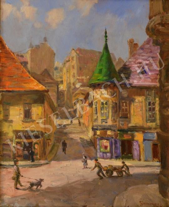 Turmayer, Sándor - Buda Street (Pala Street) painting