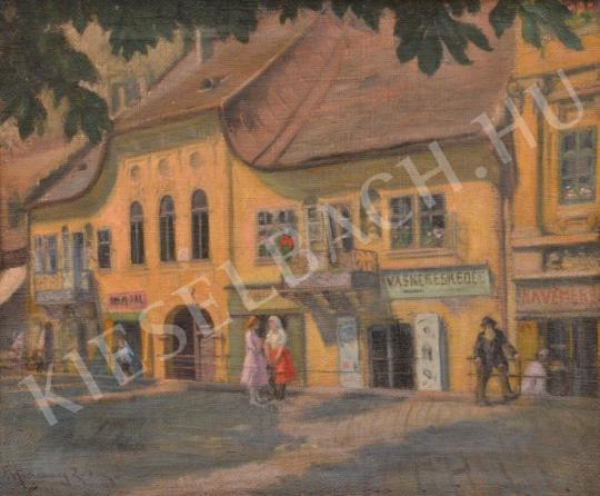 Karczag Zoltán - Barokk házak a Fő utcán festménye