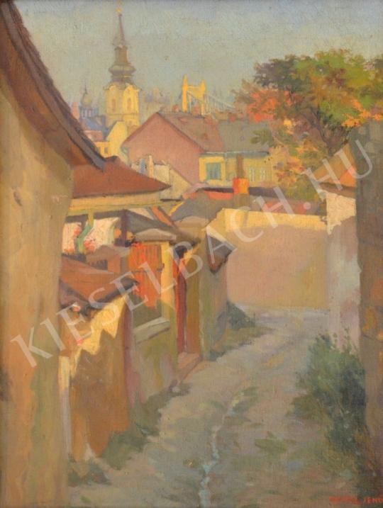 For sale  Szász, Jenő - Tabán Street with Erzsébet Brigde 's painting