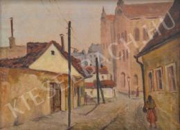 Guzsik, Ödön - Street View in a Provincial Town (1920s)