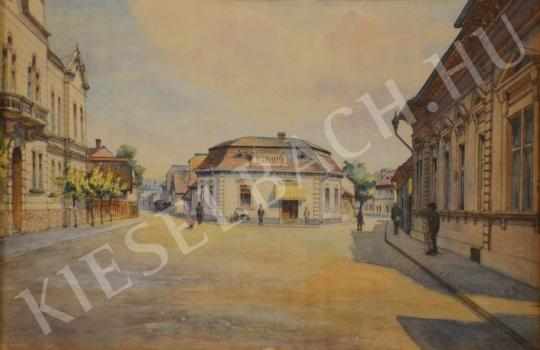 Unknown Hungarian painter - Provincial Square in Sunlight painting