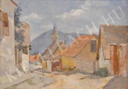 Holba, Tivadar - Street from Nagymaros (1956)