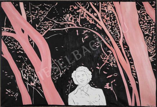  Fehér László - Rózsaszín fák (Éva) festménye