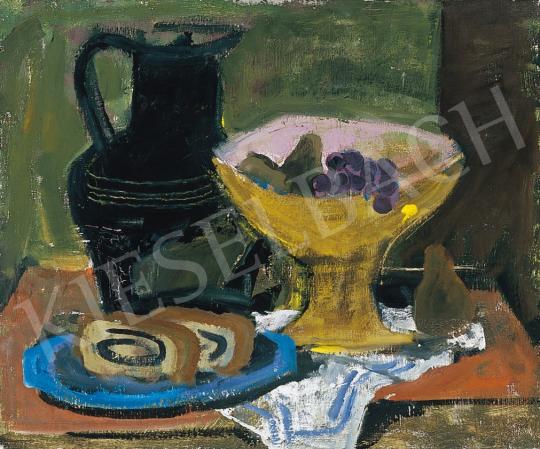 Fónyi Friml Géza - Csendélet mákos kaláccsal | 17. Aukció aukció / 184 tétel