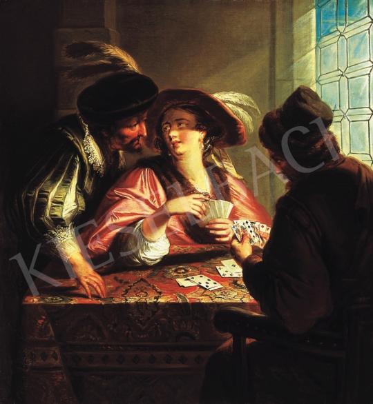 Ismeretlen flamand festő, 1700 körül - Kártyázók | 17. Aukció aukció / 210 tétel
