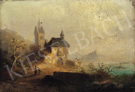 Ismeretlen osztrák festő, 19. század - Romantikus táj | 17. Aukció aukció / 212 tétel