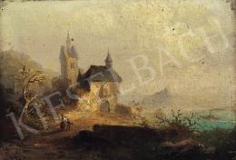 Unknown Austrian painter, 19th century - Romantic landscape 