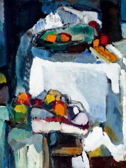 Gruber, Béla - Still-life with Plate and Apple 