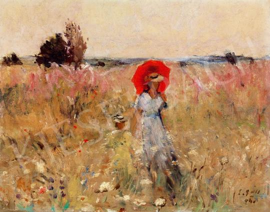 Erdélyi-Gaál, Ferenc (Francois Gall) - Woman with Parasol (Impressionist Mood) | Spring Auction auction / 25 Lot