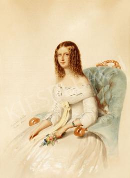 Barabás, Miklós - Young Lady with Flowers 