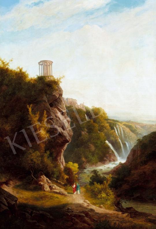 Telepy, Károly - Waterfall in Tivoli with the Vesta Temple | Spring Auction auction / 72 Lot