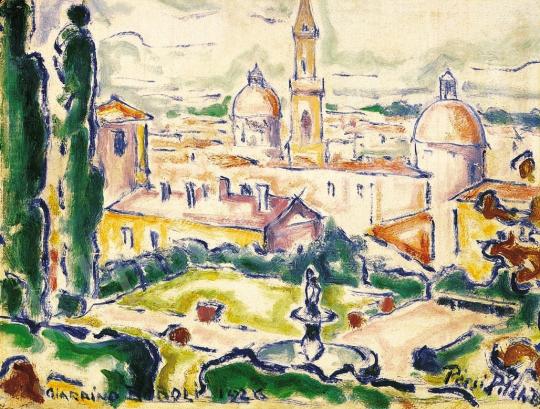 Pécsi-Pilch, Dezső - View of Florence (Giardino Bobboli) | 16th Auction auction / 5 Lot