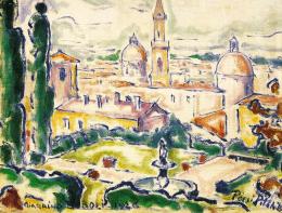 Pécsi-Pilch, Dezső - View of Florence (Giardino Bobboli) 