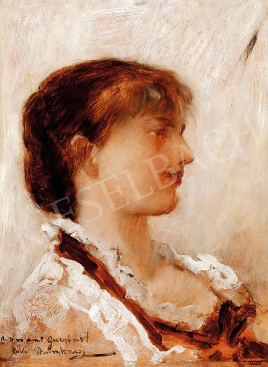  Munkácsy, Mihály - Young Girl in a White Pleated Blouse | Spring Auction auction / 131 Lot