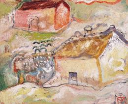  Tóth, Menyhért - Landscape with houses, about 1958 