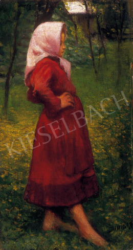 Ditrich, Zoltán - Little girl in red dress 