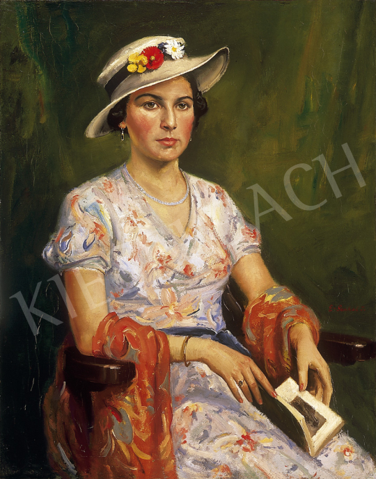 Gachal, József (Eölvedy) - Lady in hat | 12th Auction auction / 20 Lot