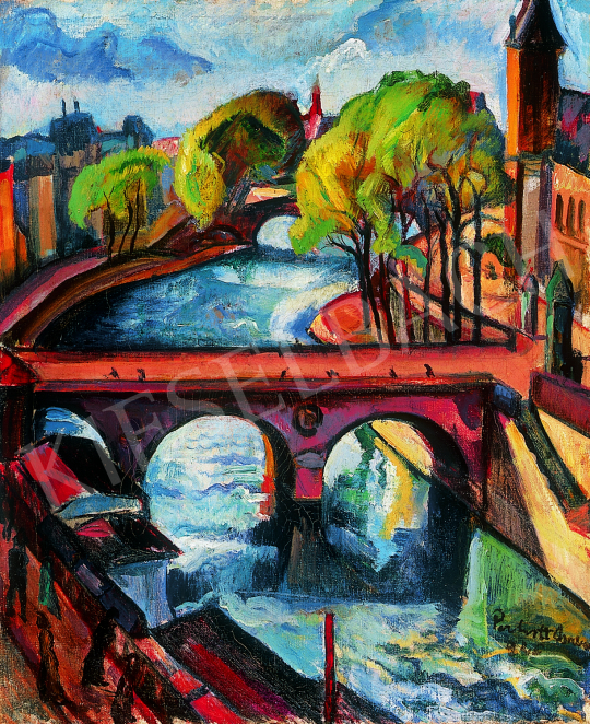  Perlrott Csaba, Vilmos - Paris  with the preview of the river Seine | 12th Auction auction / 44 Lot