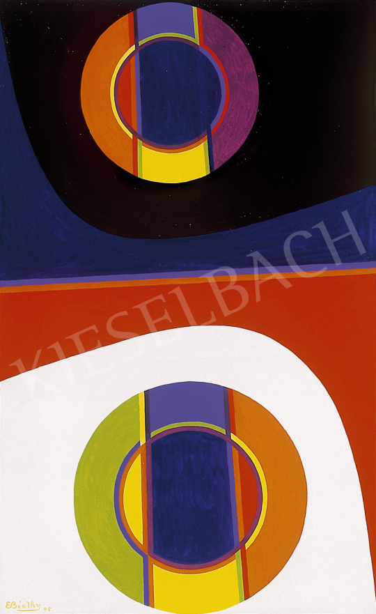  Beöthy, István - Composition with circles | 12th Auction auction / 133 Lot