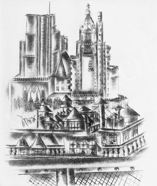 Gross-Bettelheim Jolán - New York-i háztetők | 12. Aukció aukció / 178 tétel