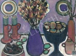 Tóth-Vissó, Árpád - Still-Life with Blue Dominant (1980s)