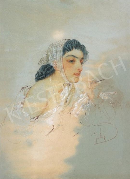  Zichy, Mihály - Young lady | 11th Auction auction / 51 Lot