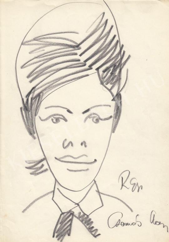 For sale  Rózsahegyi, György - Portrait of Mari Csomós Actress 's painting