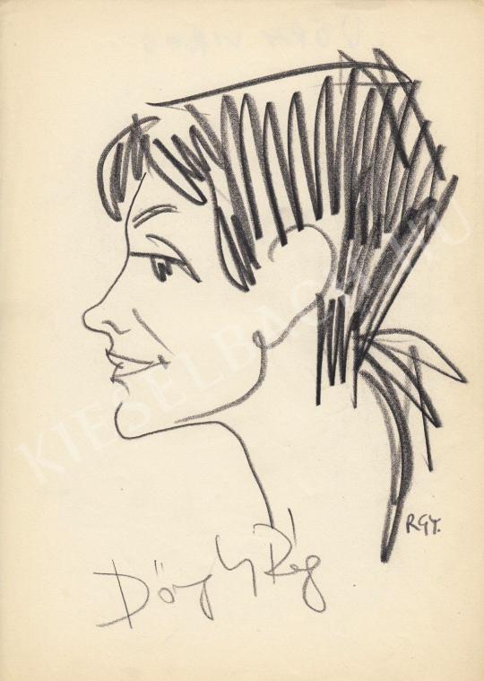 For sale  Rózsahegyi, György - Portrait of Virág Dőry Actress 's painting
