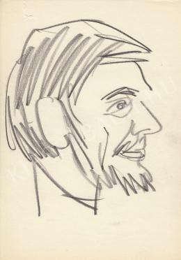  Rózsahegyi, György - Portrait of Miklós Gábor Actor 