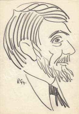  Rózsahegyi, György - Portrait of Miklós Gábor Actor 