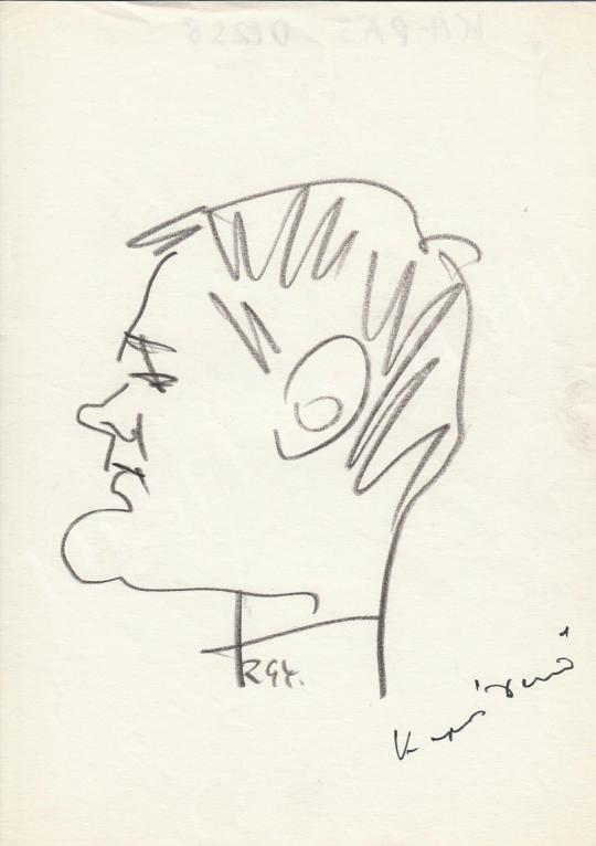  Rózsahegyi, György - Portrait of Dezső Kapás Actor painting