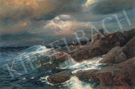  Mendlik, Oszkár (Mendlik, Oscar) - Stormy sea with sea-gulls | 11th Auction auction / 119 Lot