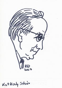  Rózsahegyi, György - Portrait of István Kató Kiszly Graphics, Cartoonist 