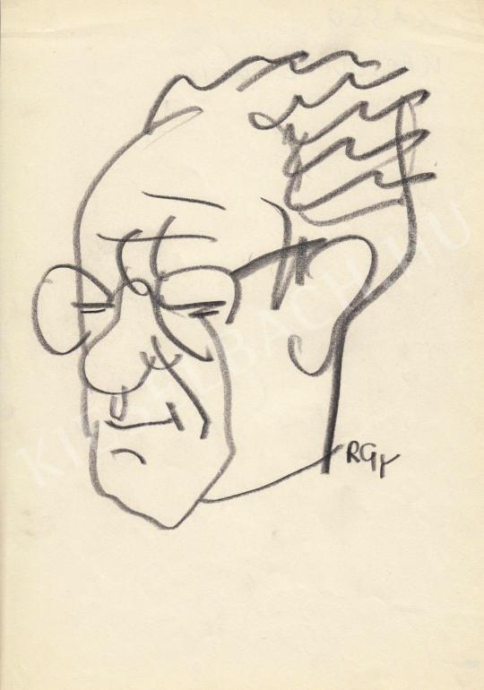 For sale  Rózsahegyi, György - Portrait of Felix Kassowitz Cartoonist, Graphics 's painting