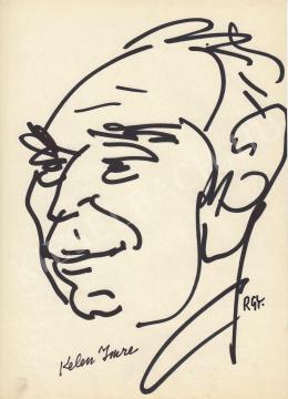  Rózsahegyi, György - Portrait of Imre Kelen Graphics, Caricaturist (1970s)