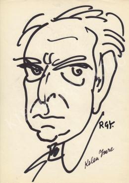  Rózsahegyi, György - Portrait of Imre Kelen Graphics, Caricaturist (1970s)