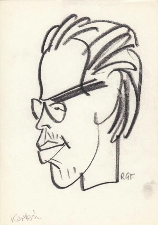 For sale  Rózsahegyi, György - Portrait of László Kertész N. Caricaturist 's painting