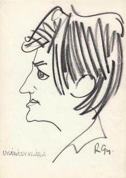  Rózsahegyi, György - Portrait of Klára Nyárádi Cartoonist 