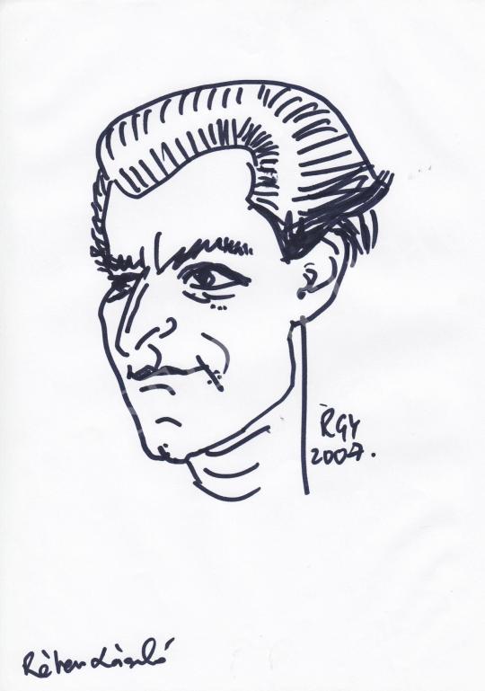 Eladó  Rózsahegyi György - Réber László grafikus, illusztrátor, karikaturista portréja festménye