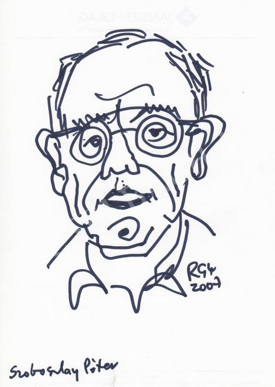 For sale  Rózsahegyi, György - Portrait of Péter Szoboszlay Graphics, Cartoonist 's painting