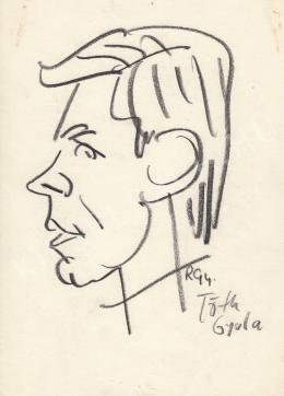  Rózsahegyi, György - Portrait of Gyula Tóth Caricaturist (1970-80s)