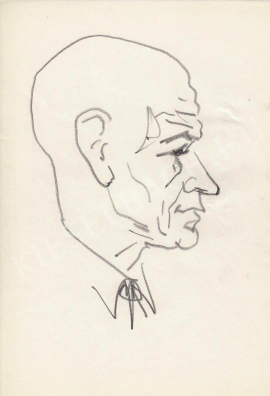  Rózsahegyi, György - Portrait of Béla Uitz Painter, Graphics painting