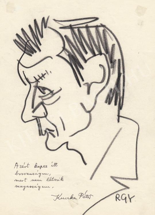 For sale  Rózsahegyi, György - Portrait of Péter Kuczka Poet, Writer 's painting