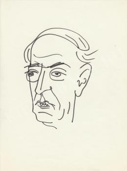  Rózsahegyi, György - Portrait of Lajos Hollós Korvin Poet, Writer (1970s)