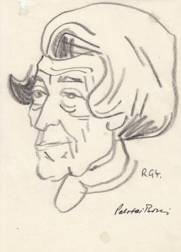  Rózsahegyi György - Palotai Boris író, költő portréja (1970-es évek)